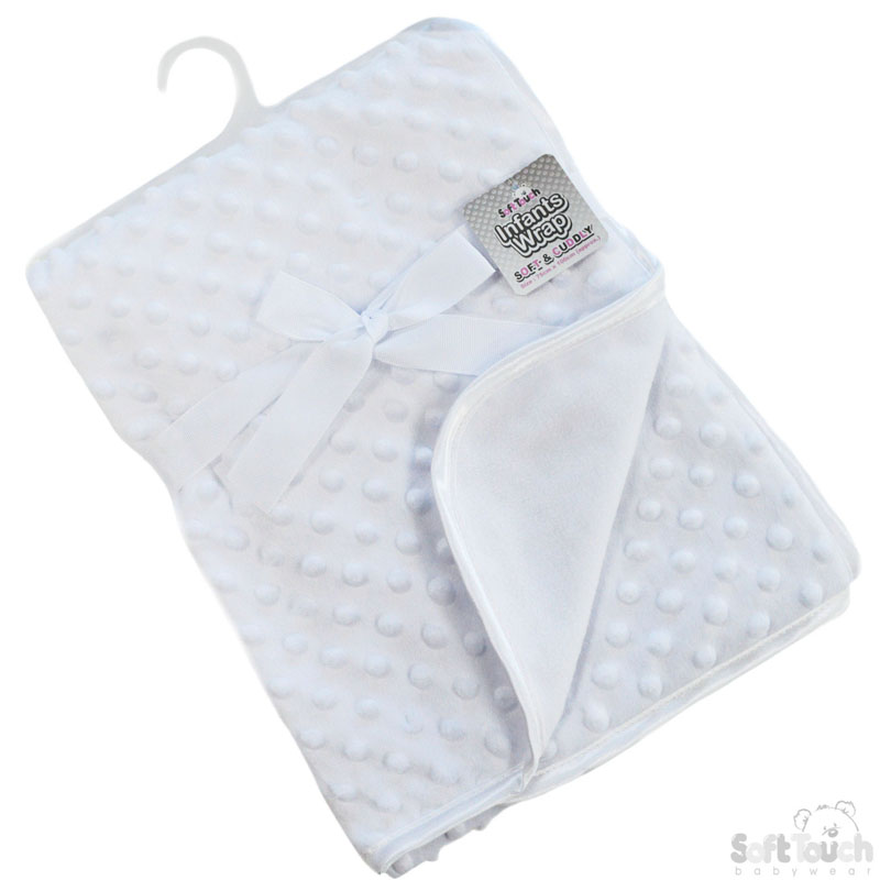White Bubble Wrap W/Satin Trim No. FBP80-W