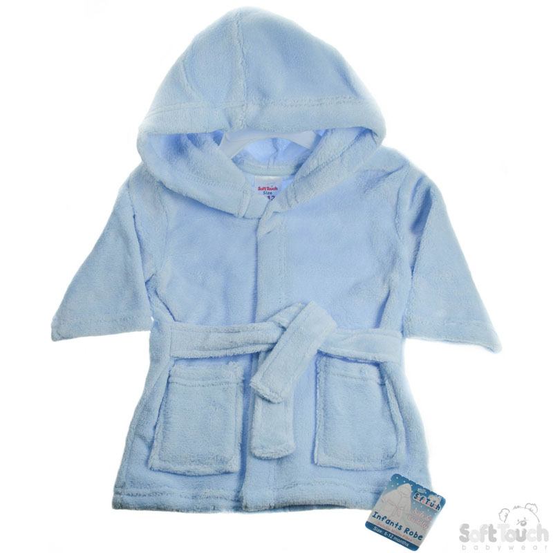 Infants Blue  Hooded Robe No. FBR15-B