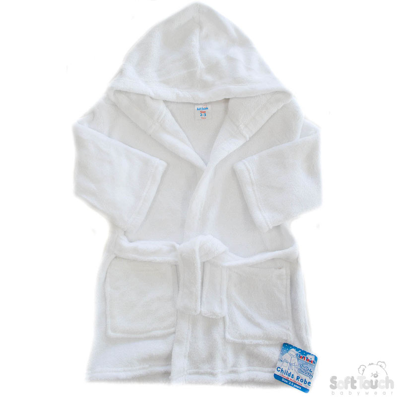 Childs White Hooded Robe FBR17-W