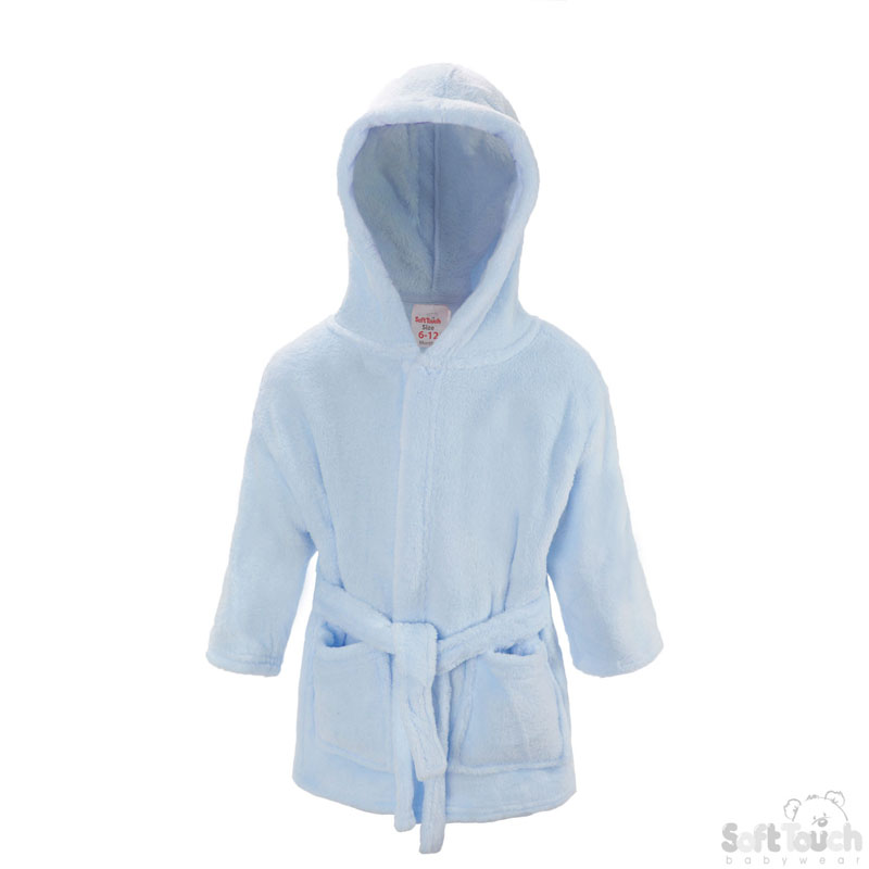 Infants Blue Fleece Robe No. FBR20-B-6-12m