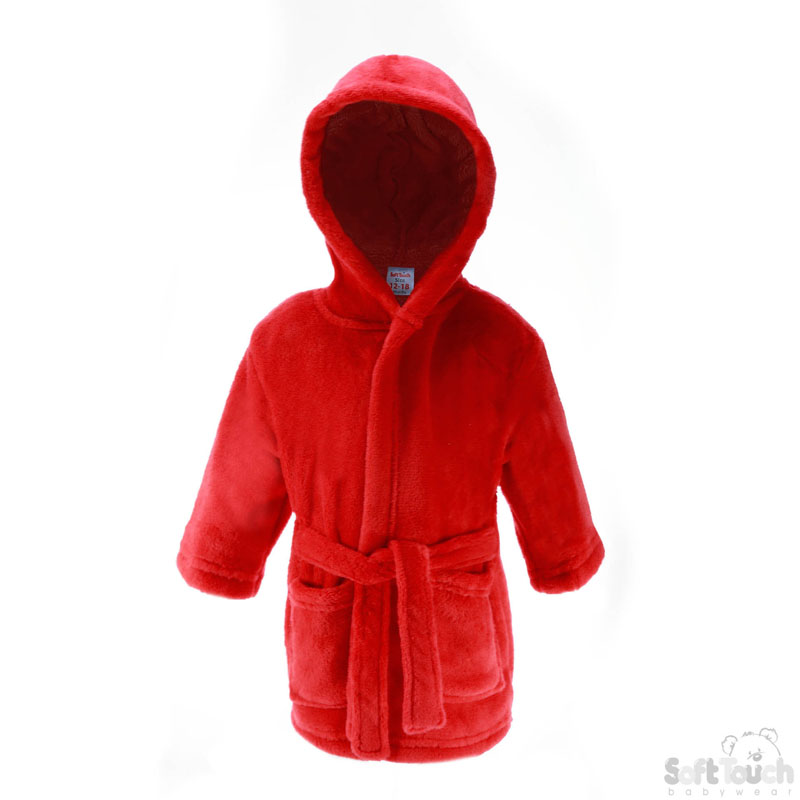 Infants Red Fleece Robe No. FBR24-R-12-18m