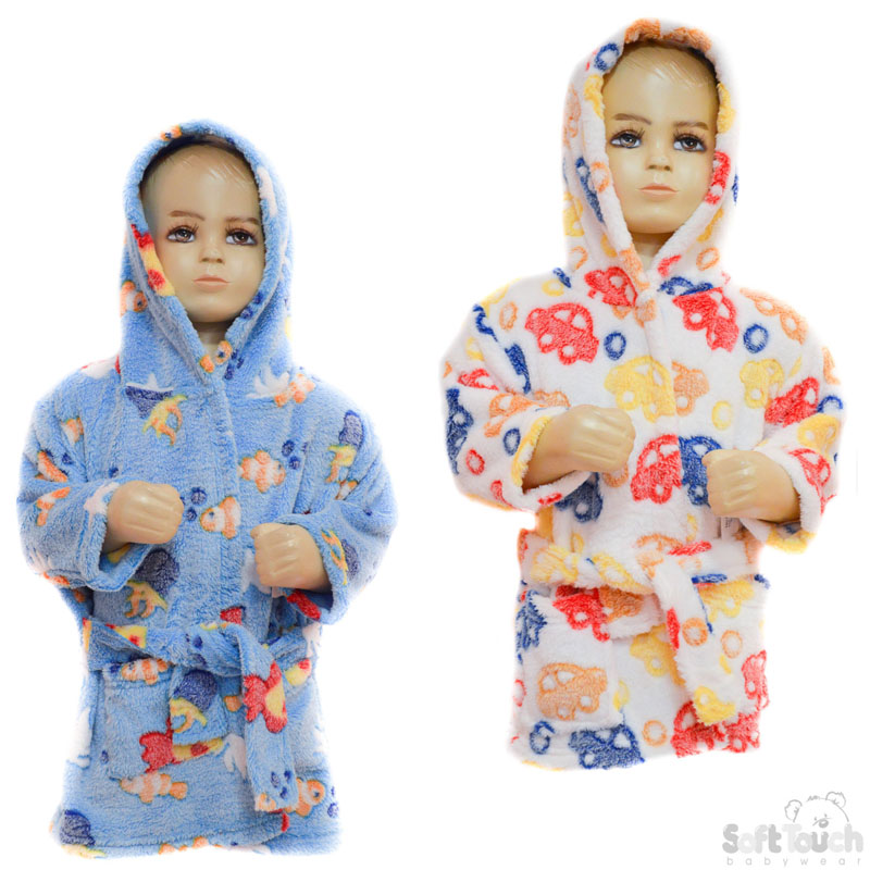 Boys Printed  Hooded Robe No. FBR35