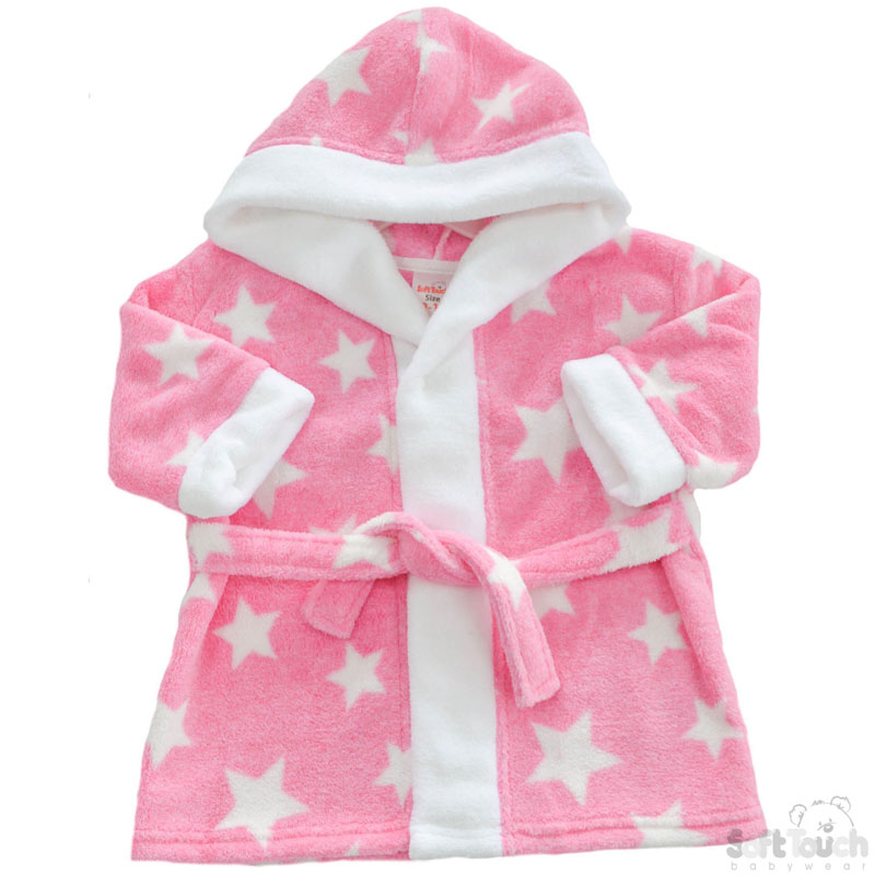 Pink 'Star' Hooded Robe No. FBR40-P