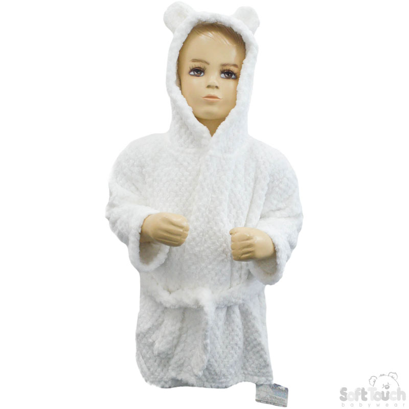 White 'Honeycomb' Hooded Robes No. FBR41-W