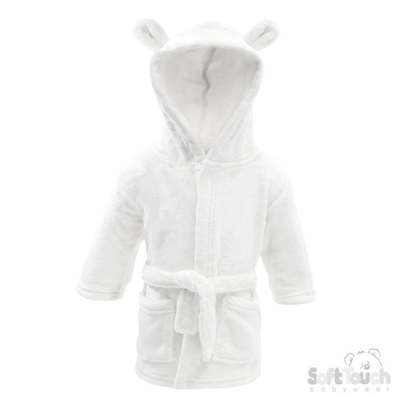 White Hooded Robe w/Ears : FBR52-W-12-18m
