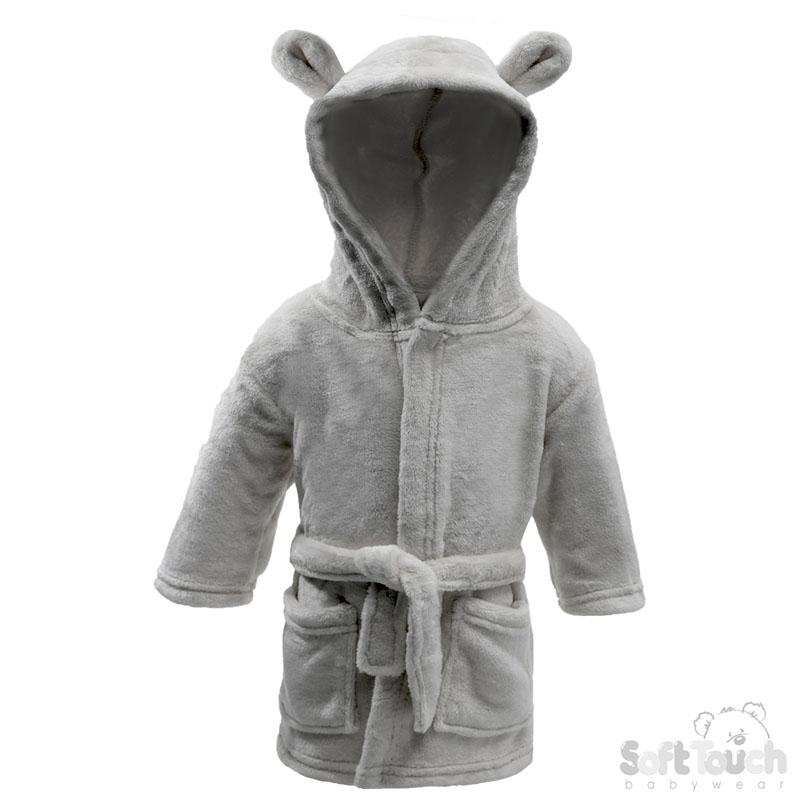 Grey Hooded Robe w/Ears : FBR53-G-2-3y