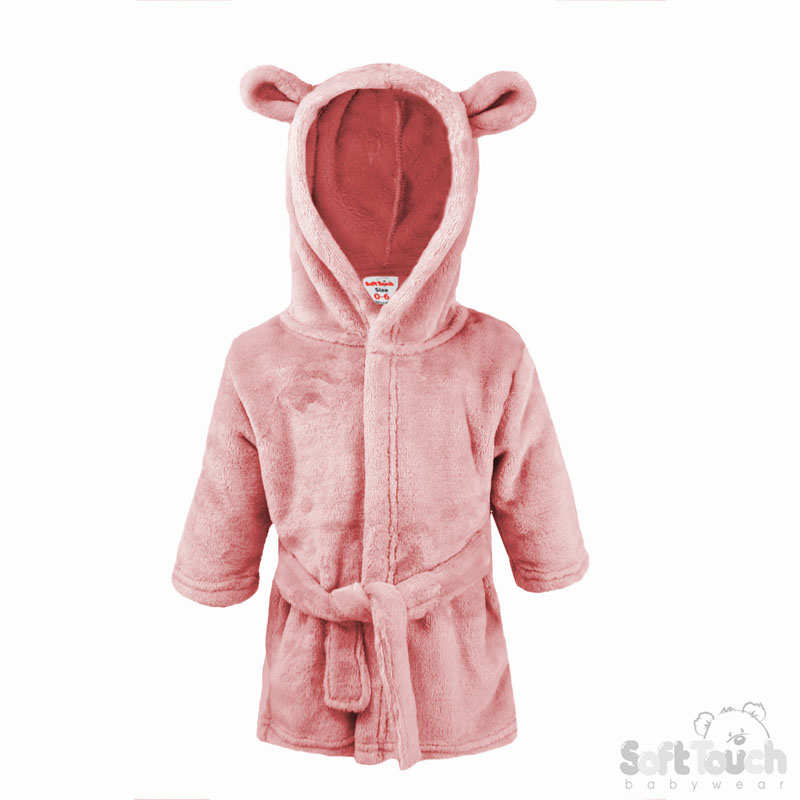Dusty Pink Hooded Robe w/Ears : FBR55-DP-0-6m