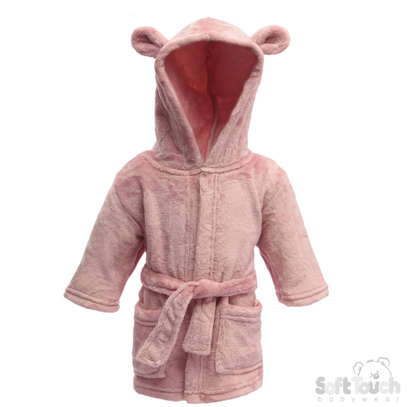 Dusty Pink Hooded Robe w/Ears : FBR55-DP-2-3y