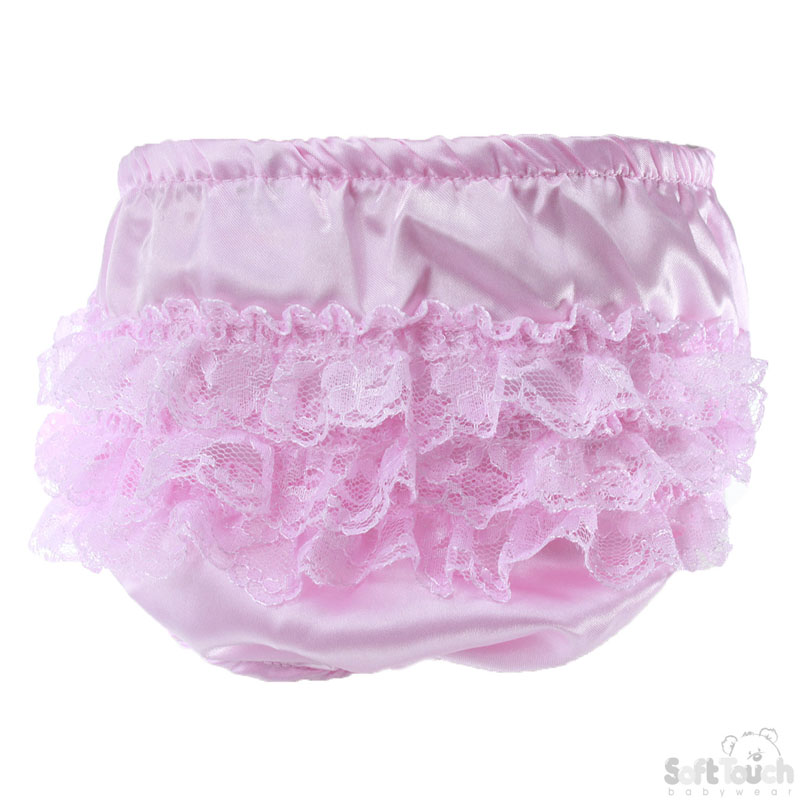 Pink Satin Frilly Pants No. FP05-SP