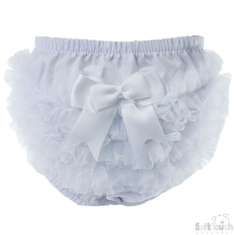 White Cotton Frilly Pants No.FP12-W