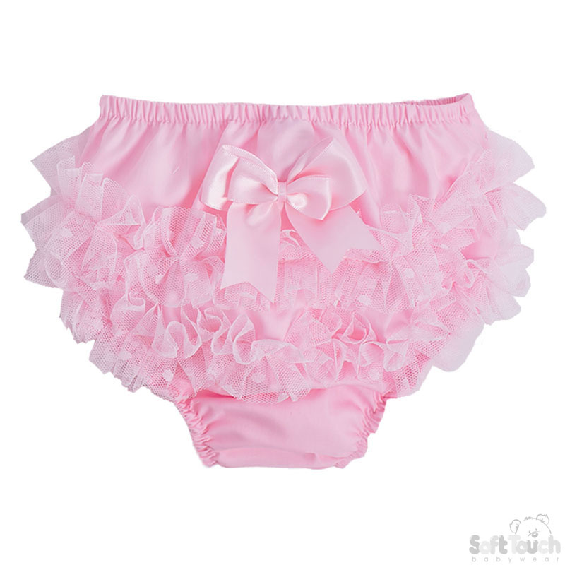 Pink Frilly Pants w/Dotty Lace: FP20-P