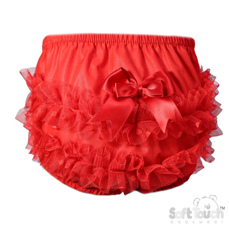 Red Frilly Pants W/Dotty Lace : FP20-R