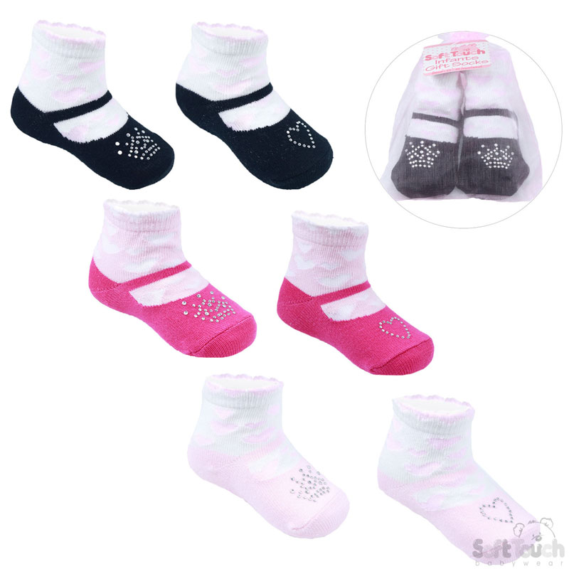 Infants Gift Socks W/Crystal No. GS04