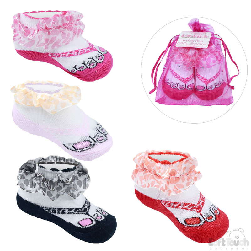 Girls Gift Socks W/Organza Lace No. GS16