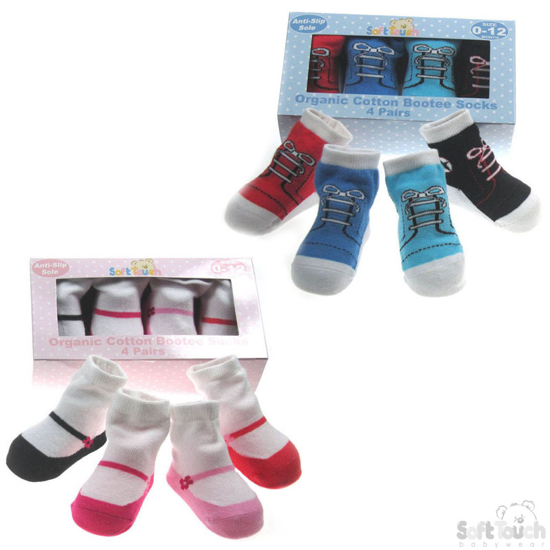 4 Pack Organic Socks: GS28