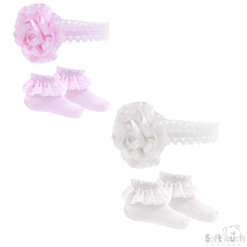 Girls Headband & Socks Set: GS30-17