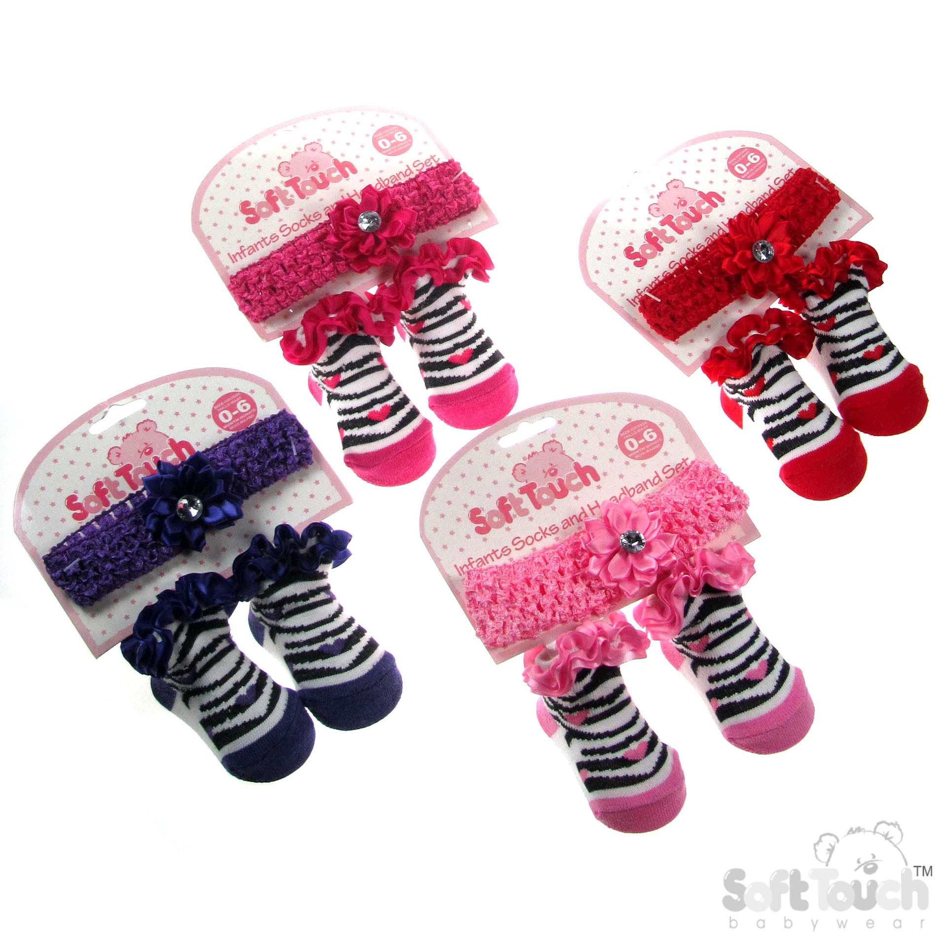 Girls Zebra Headband & Bootee Set GS31