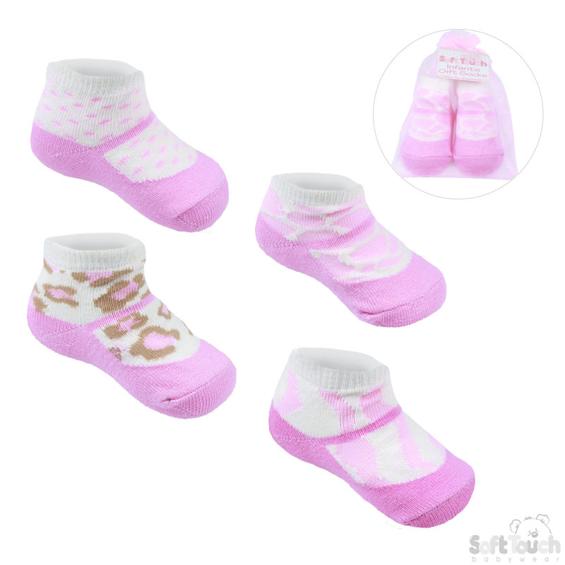 Girls Animal Spots & Leopard Print Socks No. GS90