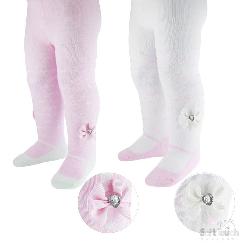 Infants Tights-Heart Print W/Flower NO.GT58