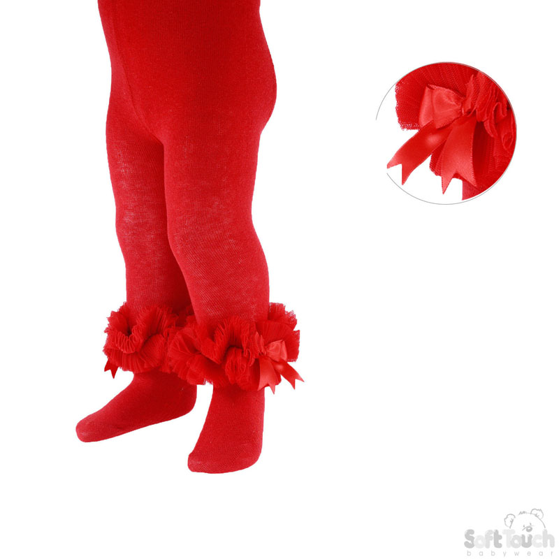 Red Frilly Tights W/Bow No. GT62-R