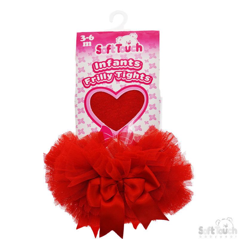 Red Frilly Tights W/Bow No. GT62-R