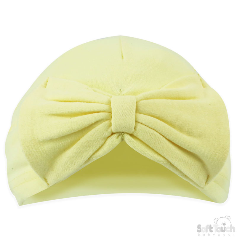 Lemon Turban Hat w/Bow: H15-LEM