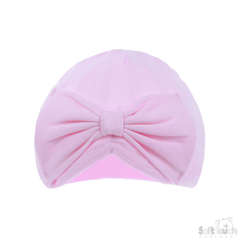 Pink Turban Hat W/Bow No. H15-P