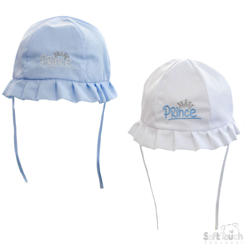 Blue/White Summer Hat W/Prince Emb No. H26