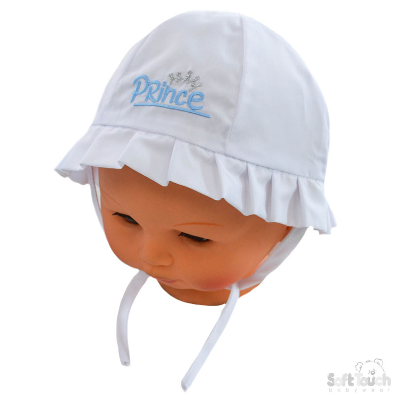 Blue/White Summer Hat W/Prince Emb No. H26