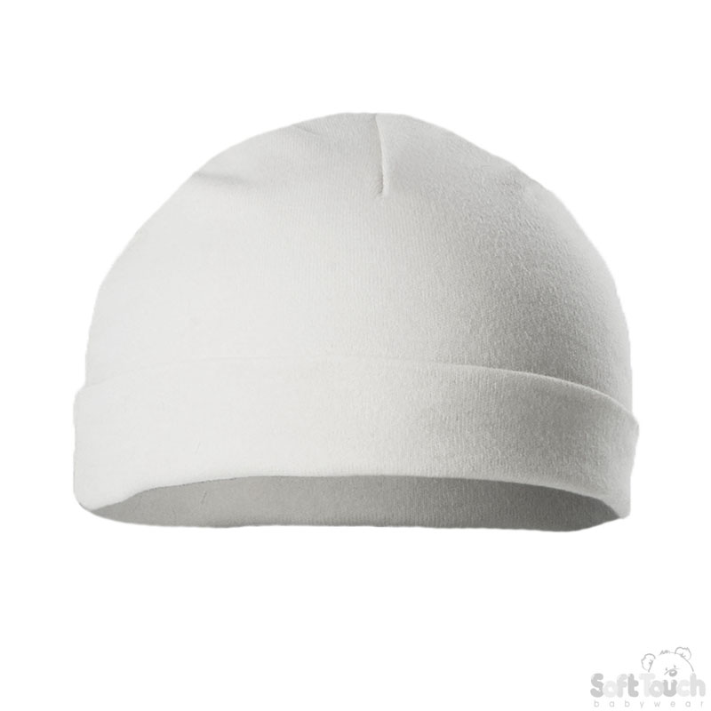 Infants Plain White Hats No. H3-W-BP
