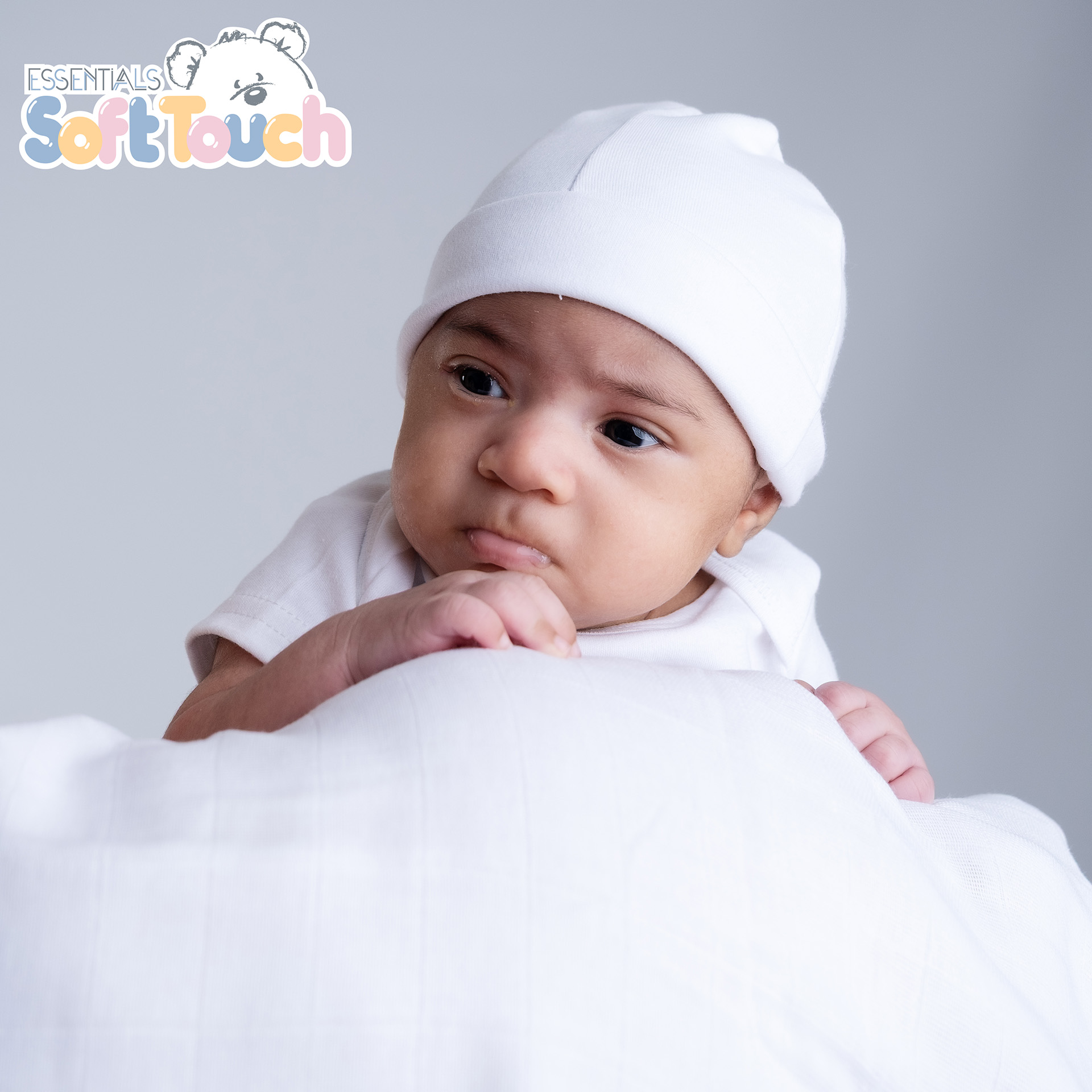 Infants Plain White Hats No. H3-W-BP