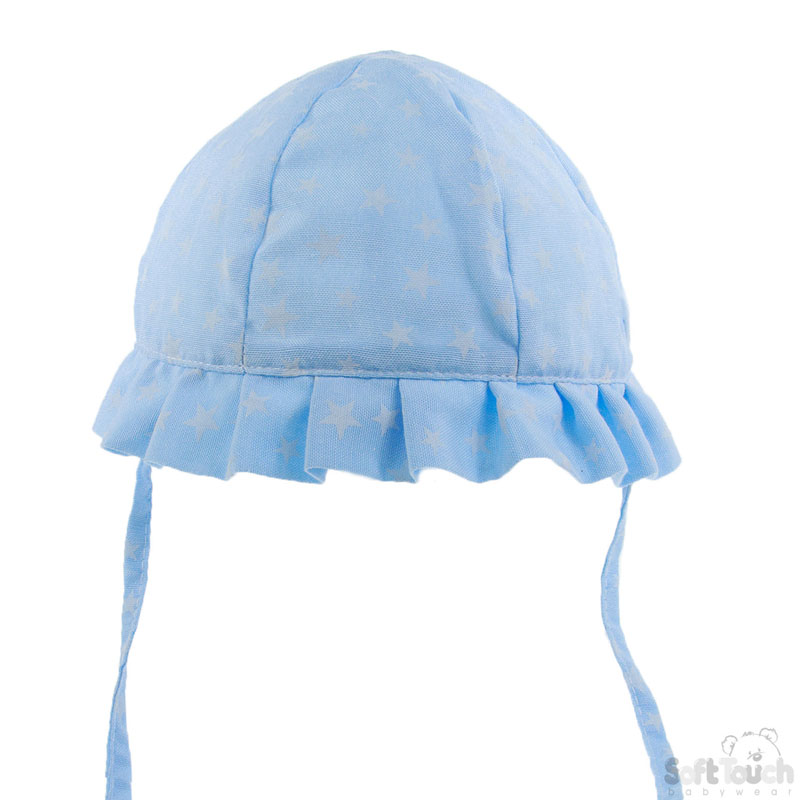 Blue Stars/Pink Hearts Printed Summer Hat No. H32
