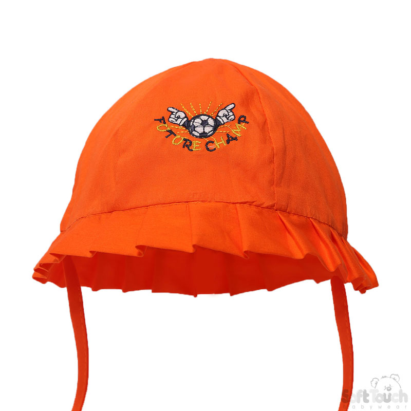 Orange Summer Hat W/Football Emb No. H40-O