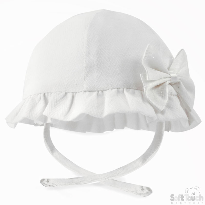 Plain Zig Zag Summer Hat w/Glitter Bow : H42-W