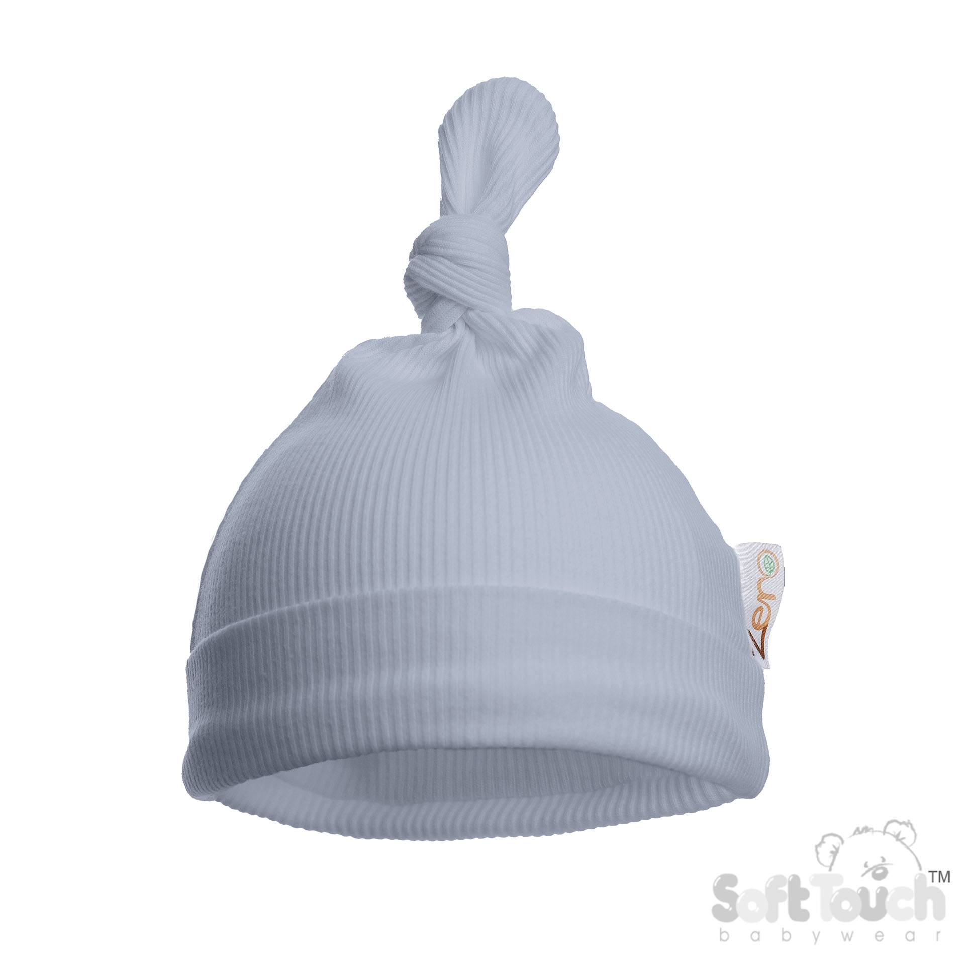 Dusty Blue Ribbed Knotty Hat No. H4500-DB
