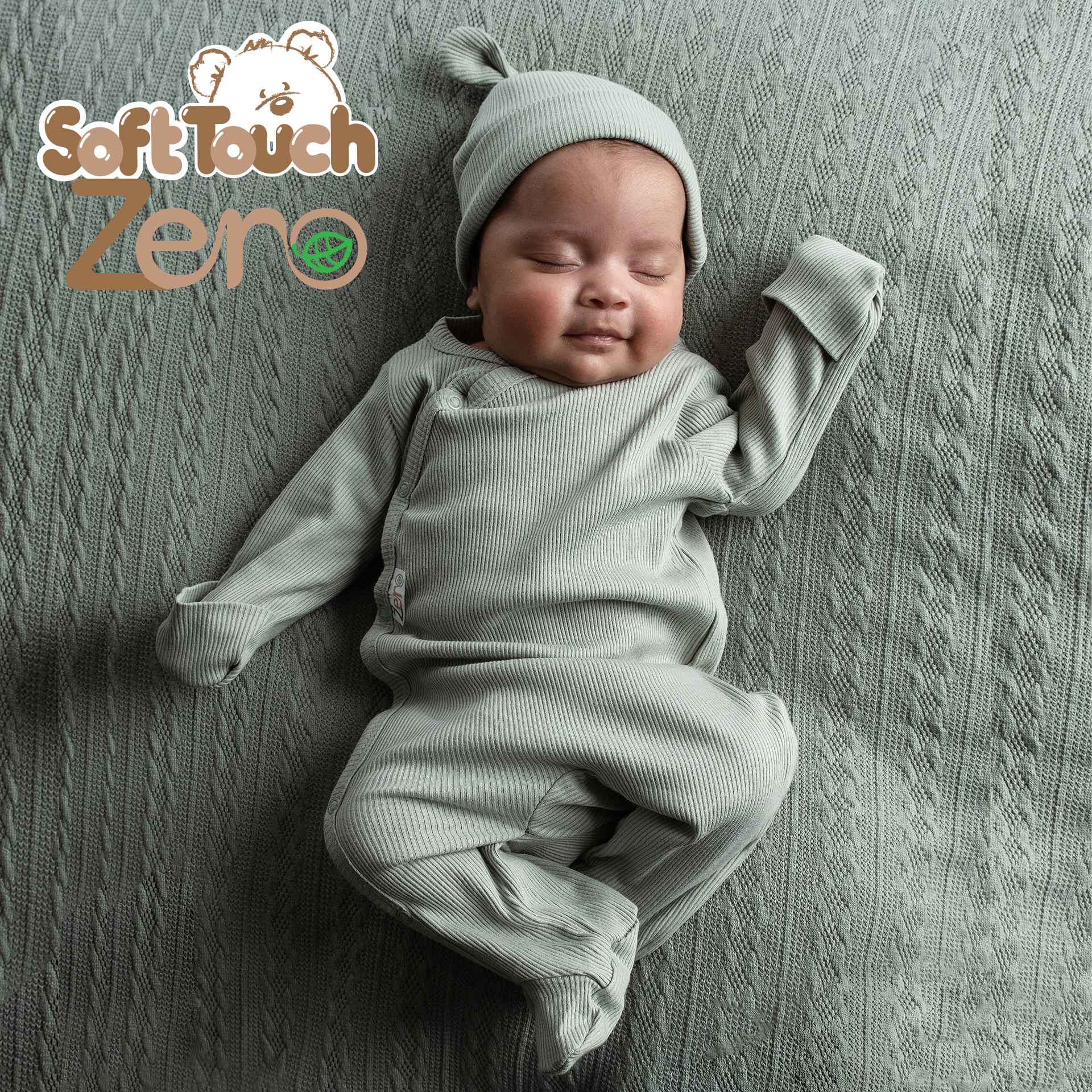 Sage Green Ribbed Knotty Hat No. H4500-SG