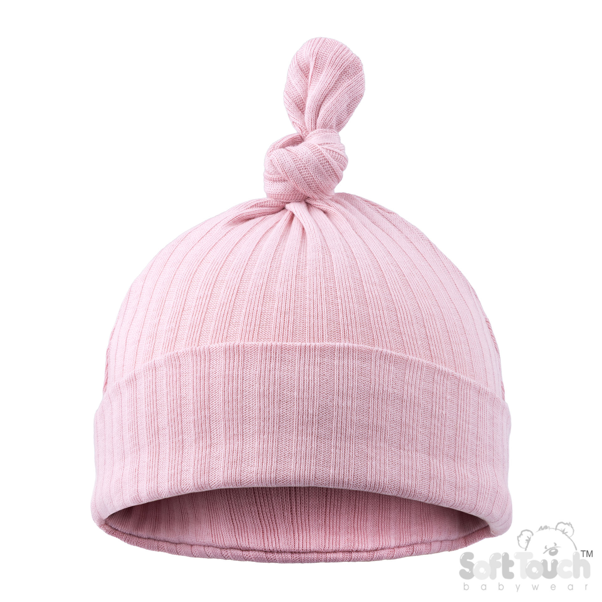 Dusty Pink Ribbed Knotty Hat No. H4600-DP
