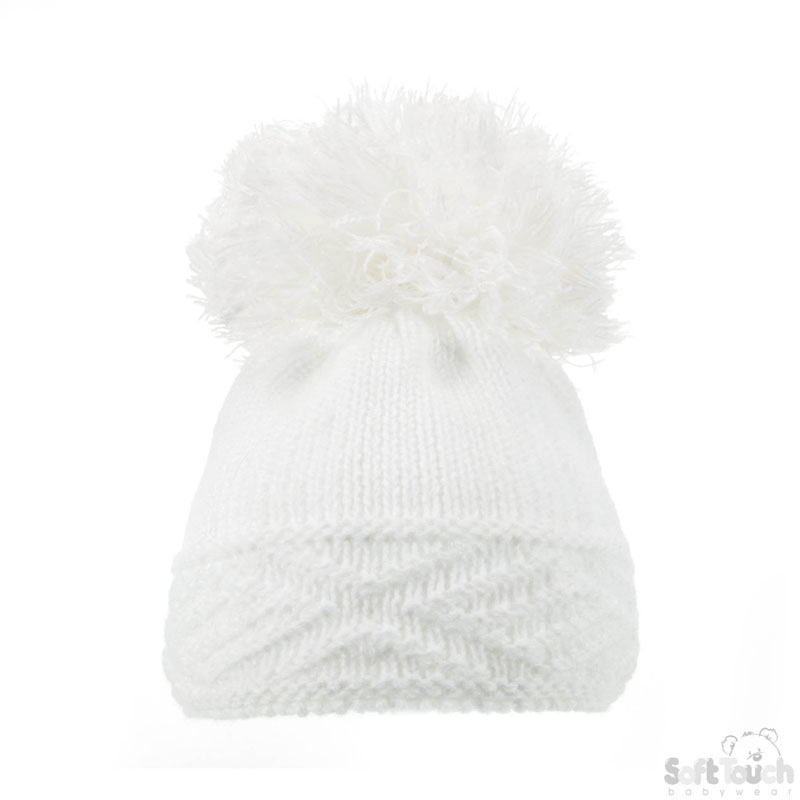 White Hat W/Diamond Design No. H468-W