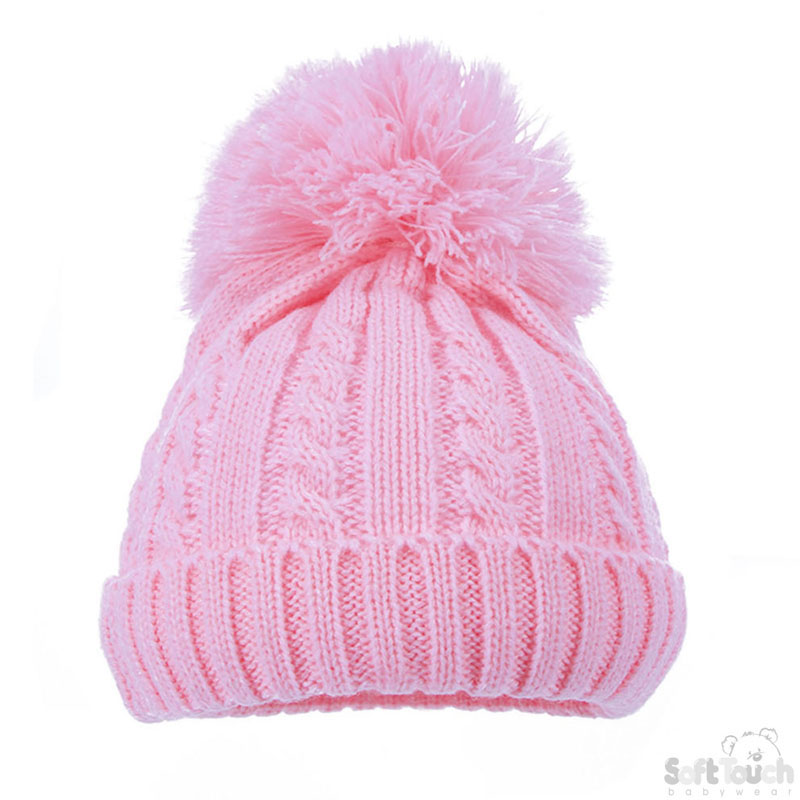 Small Cable Pom Pom Hat No. H470-SM