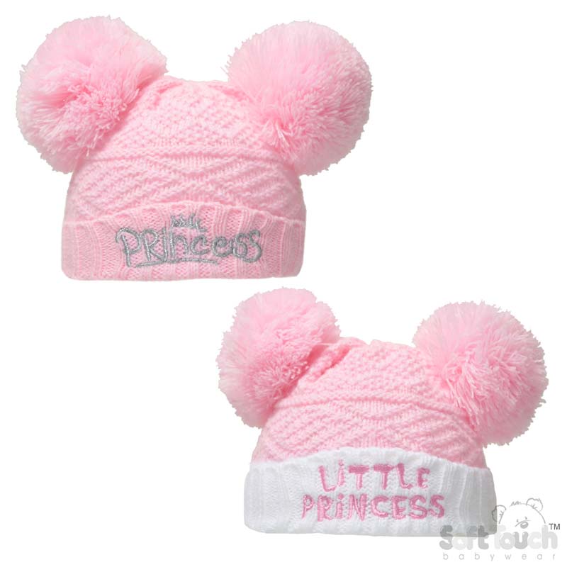 Pink Hat W/Princess Emb No. H508-P-SM