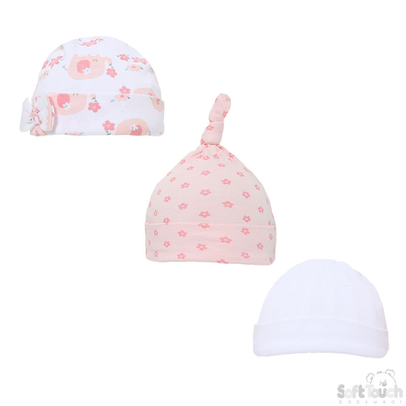Girls 3 Pack Hats : Thank Heaven No. H52