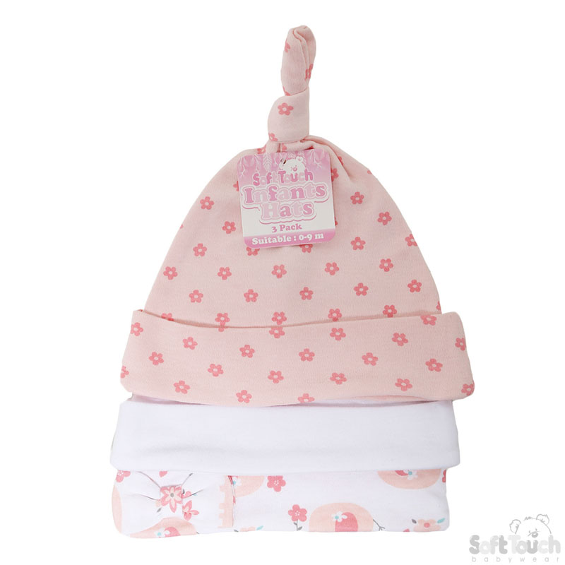 Girls 3 Pack Hats : Thank Heaven No. H52