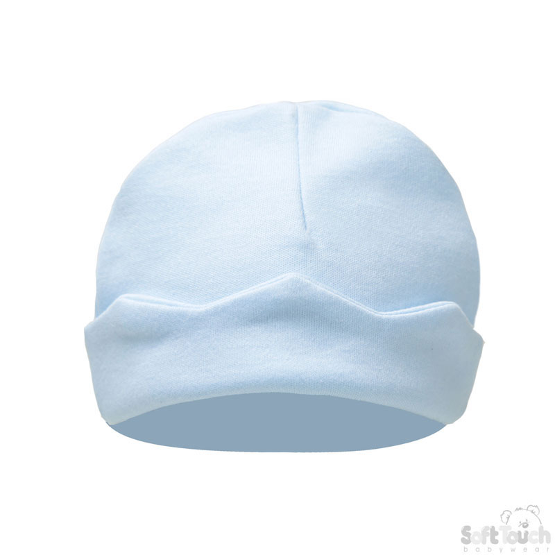 Infants Blue Hat W/Star Turnover No.H60-B