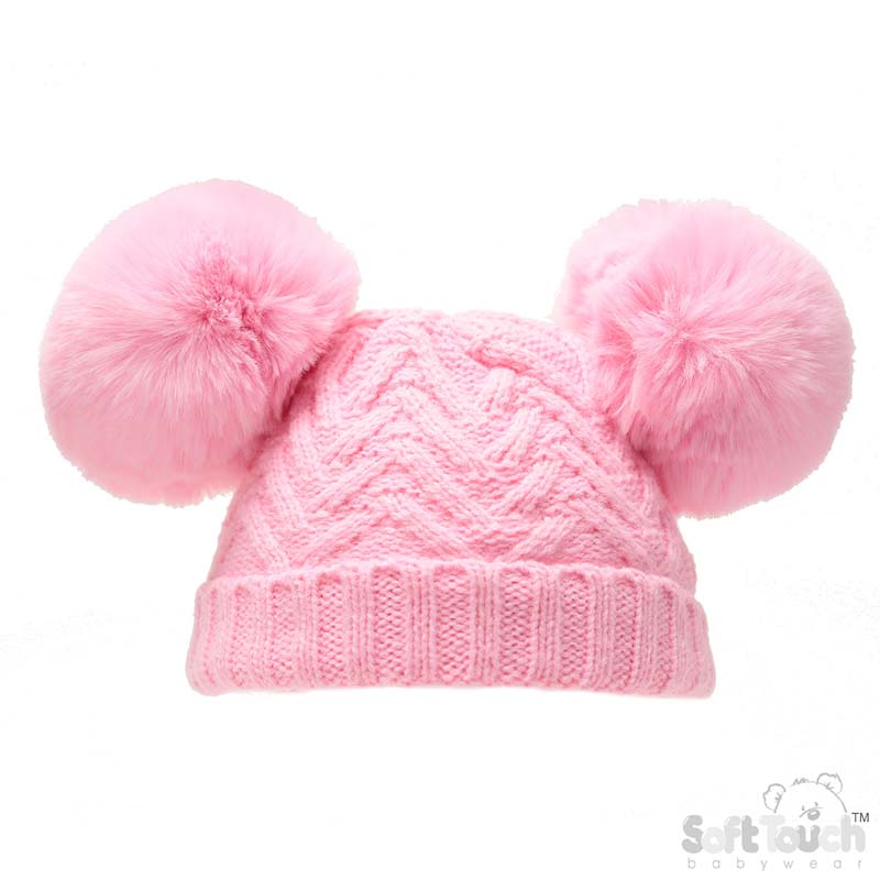 Pink Chevron Hay W/Inner Lining H630-P-SM NB-6m