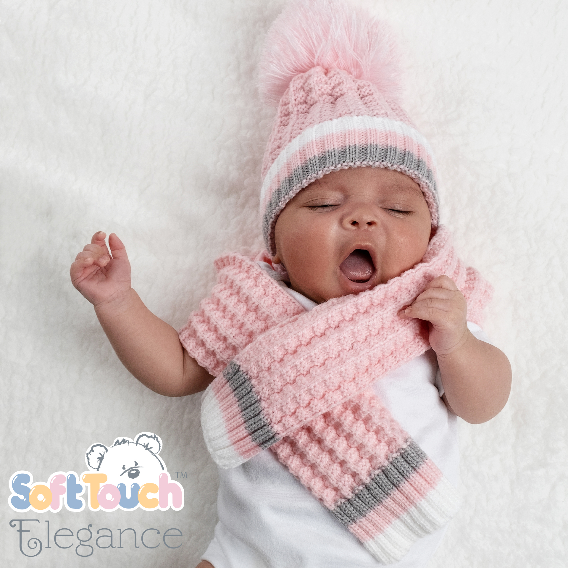 Pink Ribbed Hat : No. H648-P-BP