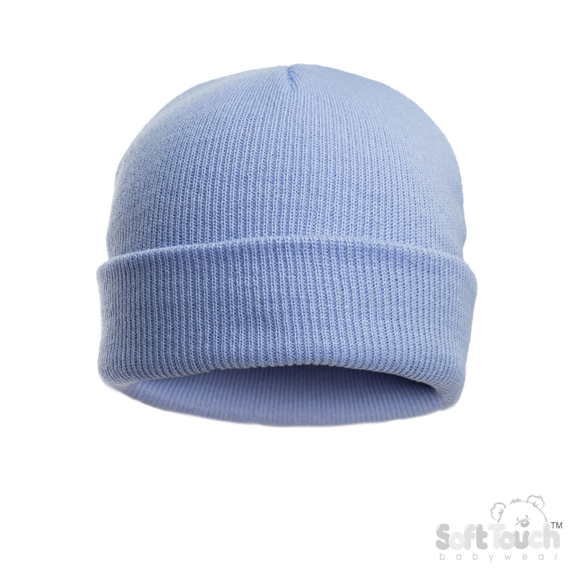 Blue Infants (NB-12m) Acrylic Brushed Hat : H702-B