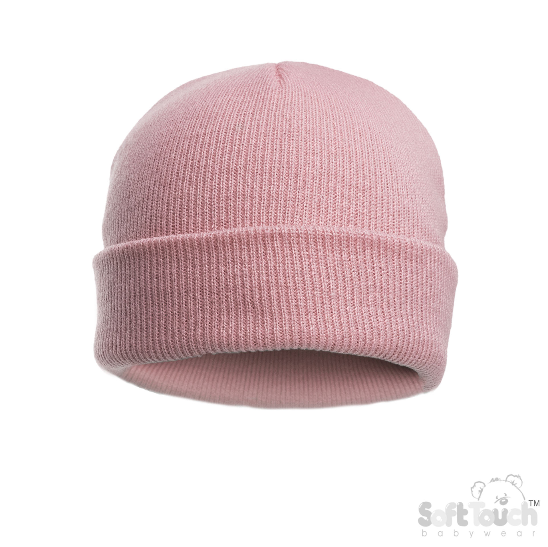Pink Infants (NB-12m) Acrylic Brushed Hat : H702-P