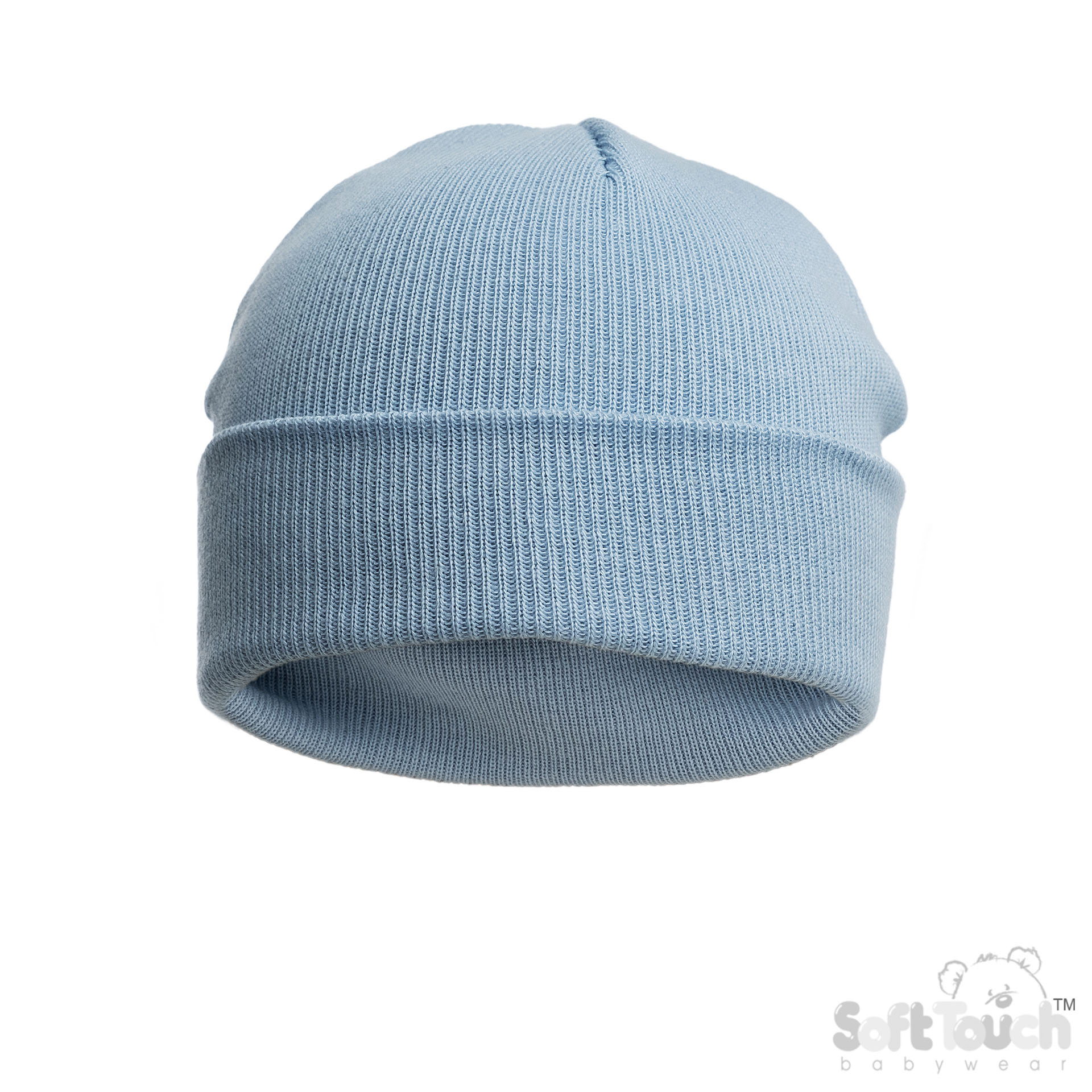 Blue Infants (NB-12m) Cotton Beanie Hat : H704-C-B
