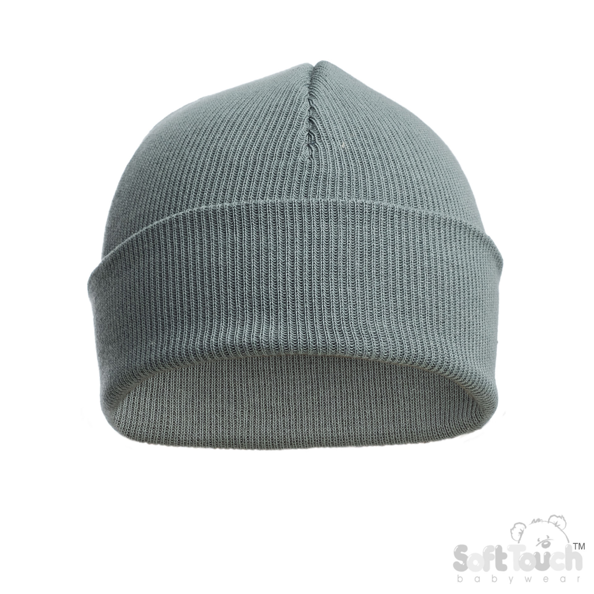 Sage Green Infants (NB-12m) Cotton Beanie Hat : H704-C-SG