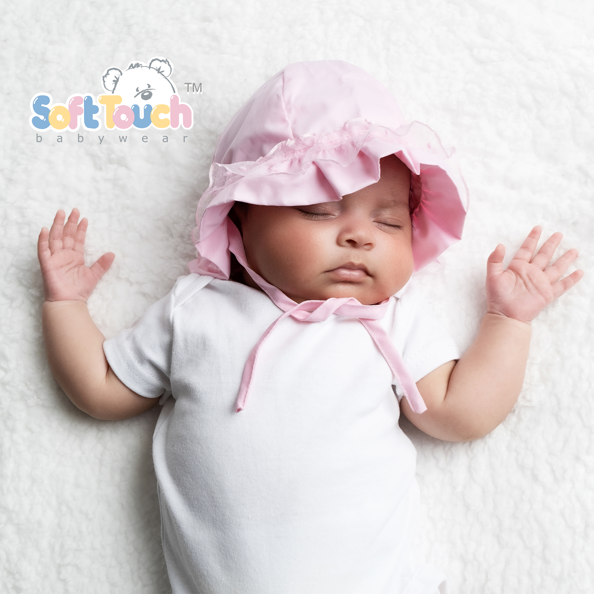 Plain Pink Summer Hat w/Lace & Bow No. H72-P